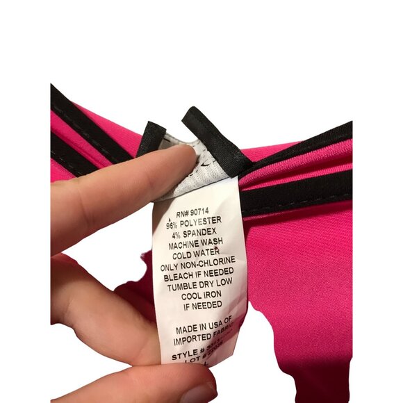 CoCo Blanco Hot Pink with‎ black Edge Accent Scope Neck - Picture 4 of 4